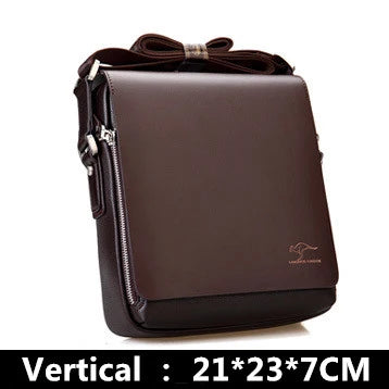 Bolsa Mensageiro Masculina Luxo Vintage em Couro PU Transversal Elegante Premium Casual Executivo
