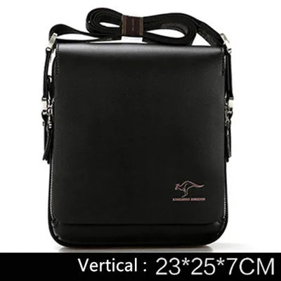 Bolsa Mensageiro Masculina Luxo Vintage em Couro PU Transversal Elegante Premium Casual Executivo