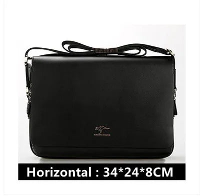 Bolsa Mensageiro Masculina Luxo Vintage em Couro PU Transversal Elegante Premium Casual Executivo