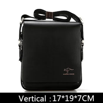 Bolsa Mensageiro Masculina Luxo Vintage em Couro PU Transversal Elegante Premium Casual Executivo
