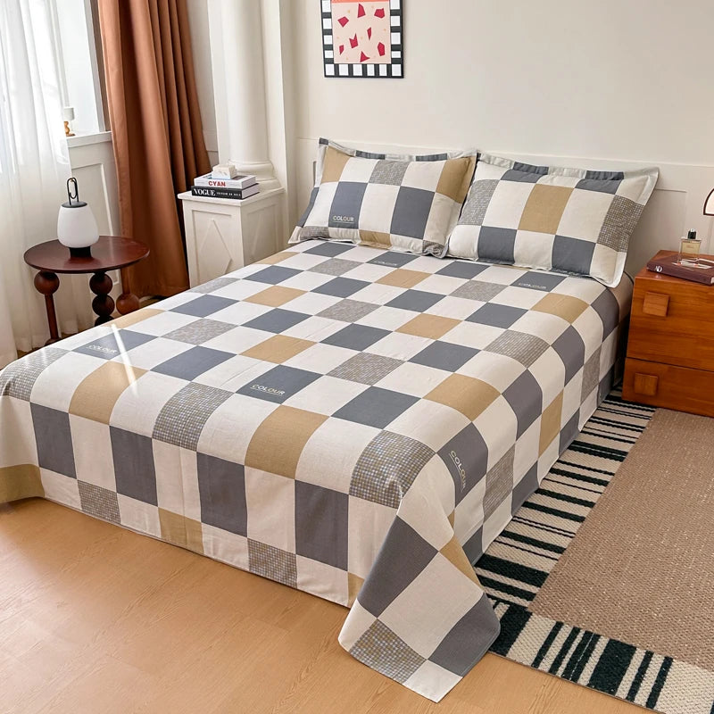 Lençol Liso 100% Algodão para Cama Casal Queen e King Toque Macio Conforto Premium Luxo